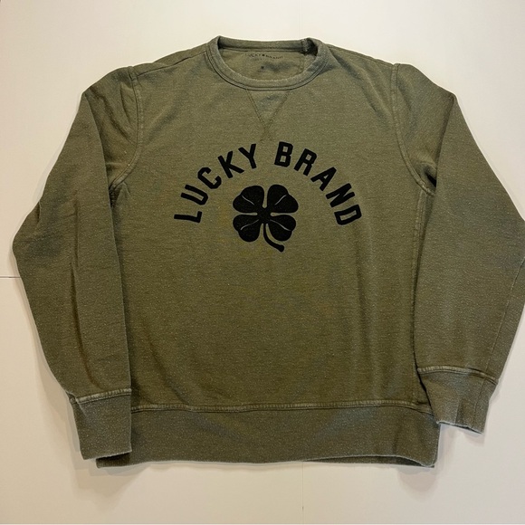 Lucky Brand Other - Lucky Brand Men's Olive Crewneck Sweater